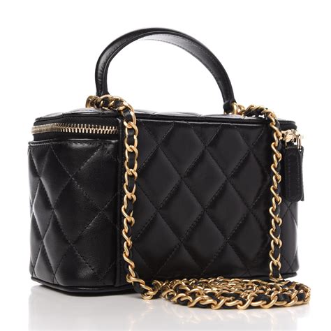 chanel small vanity with chain|chanel top handle vanity case.